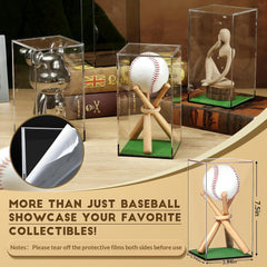 Versatile baseball display case used for LEGO models, trophies, and collectibles.
