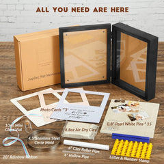 Included clay paw print kit to preserve pet’s paw impression