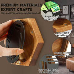 Close-up of strong magnetic plate holding marathon medal securely