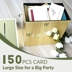 Large 10x10x6 inch card box with 7-inch slot for storing envelopes and souvenirs