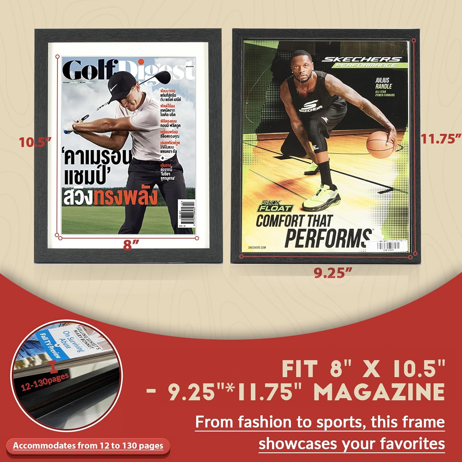 Frame for Sports Illustrated magazine showing a perfectly centered collectible issue on the wall.