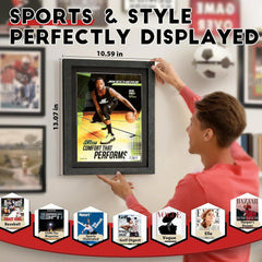 What size frame for a Sports Illustrated magazine – precise fit for 8x10.5 inch magazines.